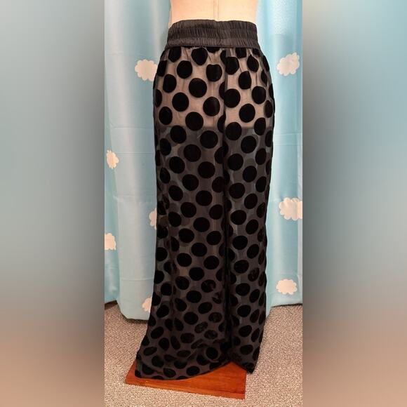 Victoria's Secret sheer polka dot lingerie wide leg pants.- S to M - Picture 9 of 12